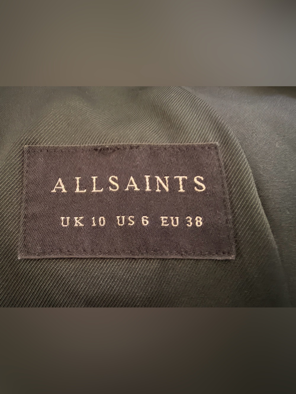AllSaints Dark Green Open-Front Blazer - Picture 3 of 3